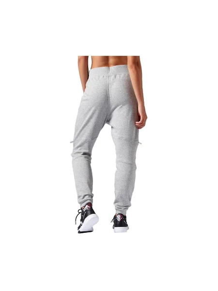 Pletené nohavice Reebok Sport sivá