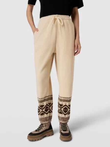 Spodnie ze wzorem Polo Ralph Lauren beżowe