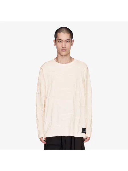 Tricou Pleated Oversized Long Sleeve Tee Chalk White S alb