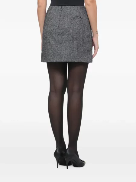Fusta mini Blazé Milano cu model herringbone gri
