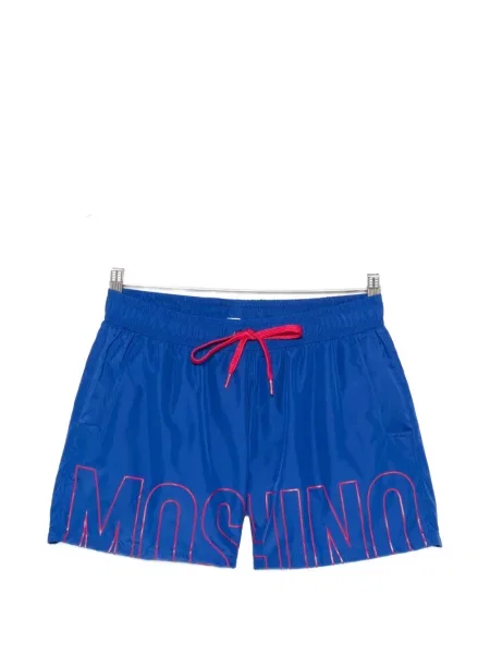 Slip de baie Moschino cu imagine cu cordon albastru