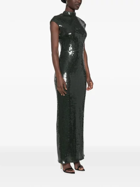 Rochie maxi Rotate Birger Christensen cu paiete verde