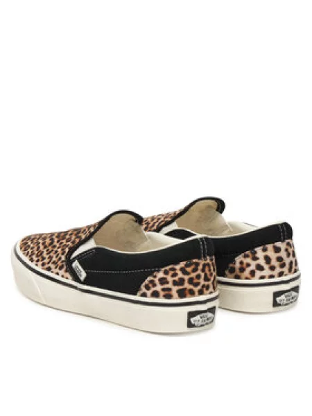 VANS Slip On tenisice Classic bež / crna smeđa