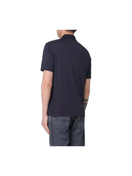 Koszulka polo Emporio Armani z logo niebieska