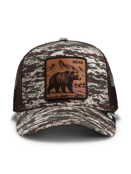 Goorin Bros czapka z daszkiem trucker Camo Engraved Bear brązowa