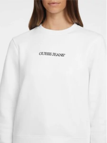 Klasická mikina Guess Jeans bílá