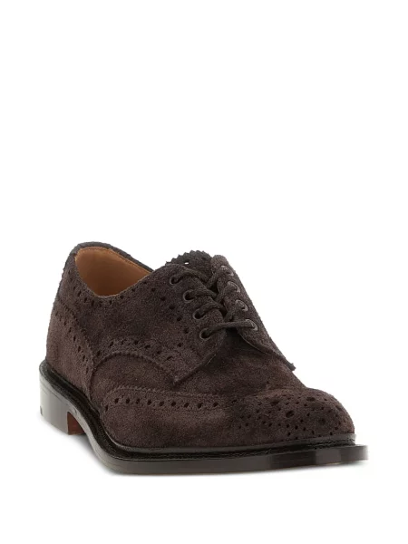 Šněrovací semišové polobotky Tricker's hnědé