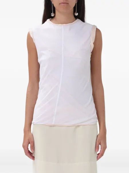 Top Sportmax cu volane alb