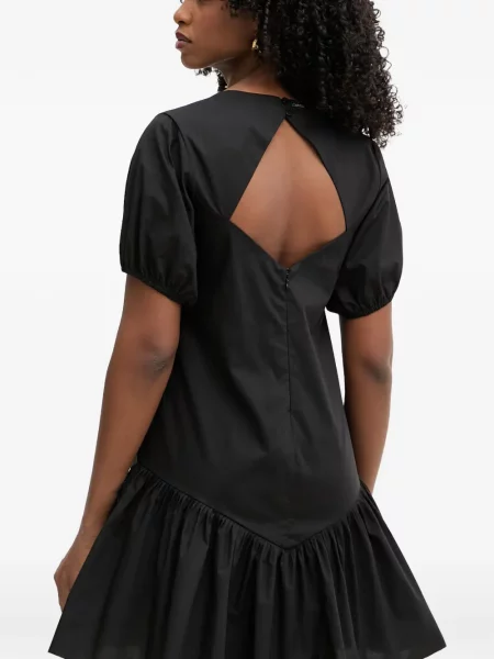 Rochie mini Twinset cu volane din dantelă negru
