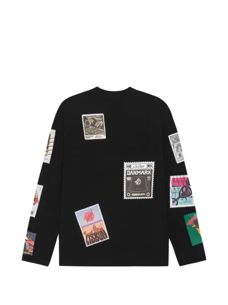 Pulover Les Deux cu imagine negru