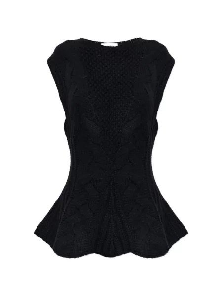 Top Lisa Yang tricotate negru