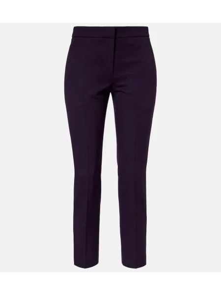 Pantaloni Mcqueen de lână violet