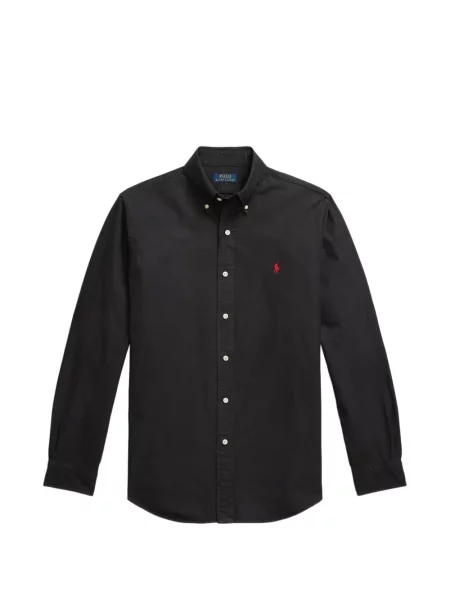 Tricou polo Polo Ralph Lauren cu glugă cu blană cu broderie roșu