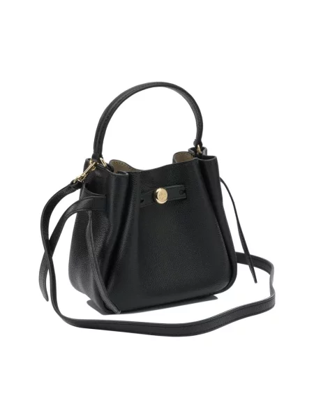 Kapelusz Tory Burch skórzany czarny