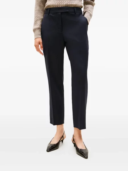Pantaloni Tommy Hilfiger cu autograf albastru