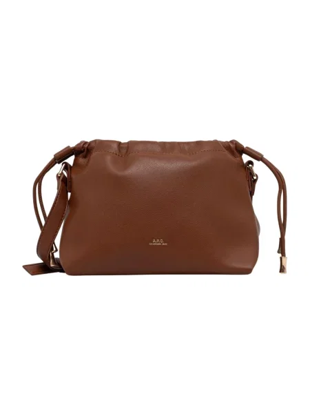 A.P.C. Sac Ninon Mini torebka crossbody z imitacji skóry brązowa