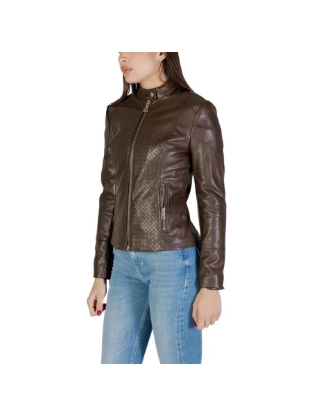 Geanta de piele Guess maro