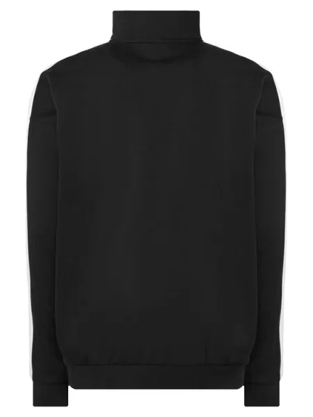 Fleece csíkos póló Adidas fekete