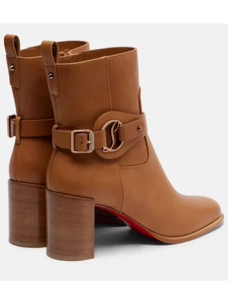 Cizme scurte Christian Louboutin din piele maro