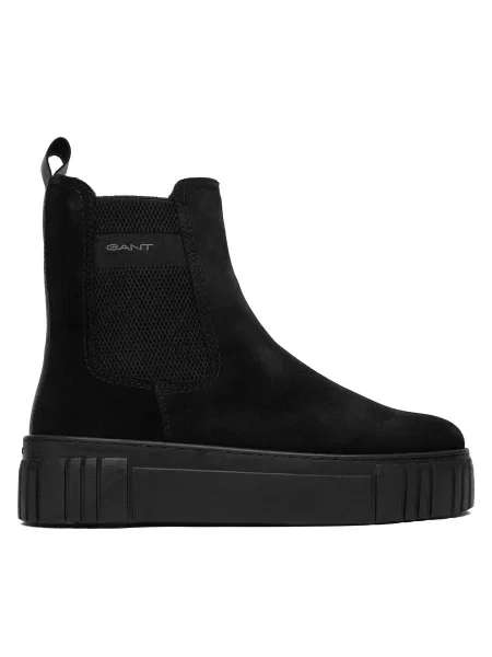 Велурени боти челси Gant Snowmont с платформа с изолация черно
