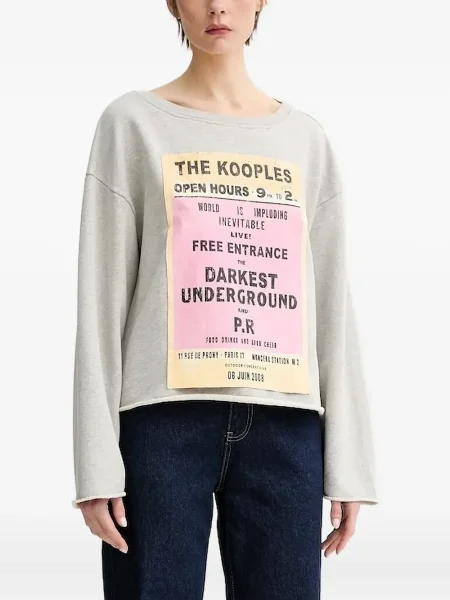 Bluza The Kooples z nadrukiem szara