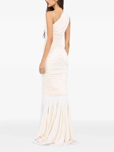 Rochie maxi Roberto Cavalli cu un umăr gol alb