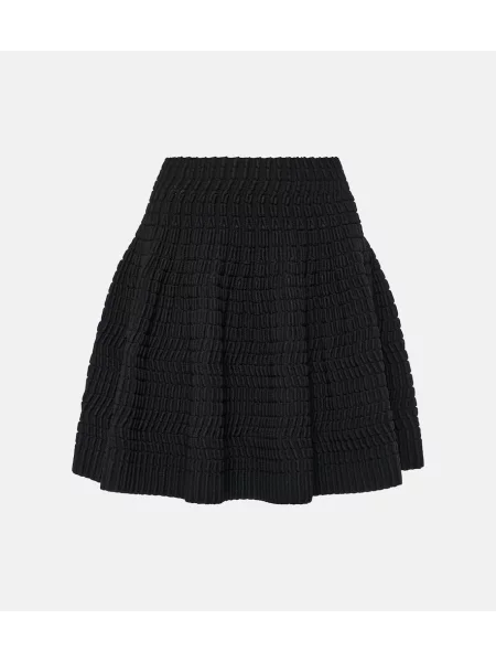 Fustă Alaïa cu talie înaltă negru