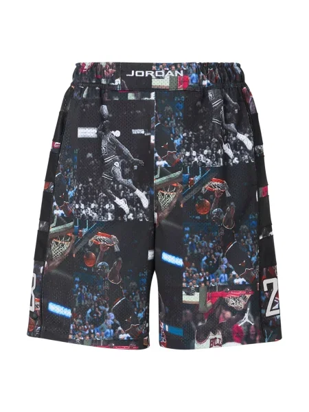 Jordan Pantaloni albastru / gri / roșu negru