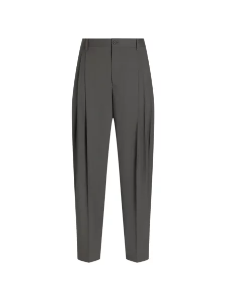 Pantaloni Dolce & Gabbana de lână gri