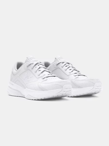 Dámske športové topánky Under Armour Edge Leather white/white/white biela