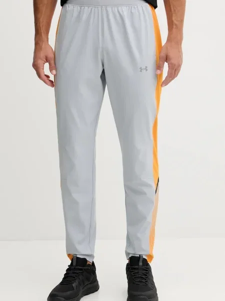 Tréninkové kalhoty Under Armour Velociti Storm s potiskem šedá