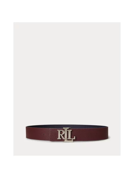 Pasek Ralph Lauren skórzany dwustronny niebieski