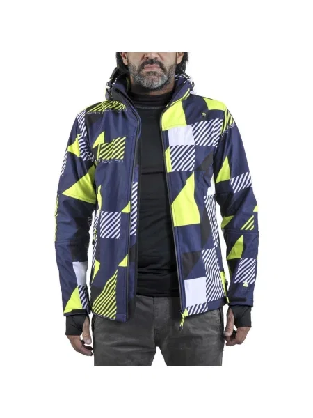 Geacă Peak Mountain softshell albastru