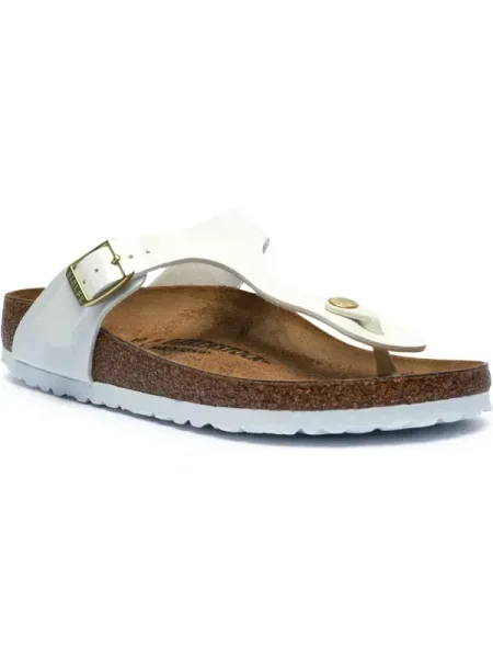 Bőr papucs Birkenstock fehér