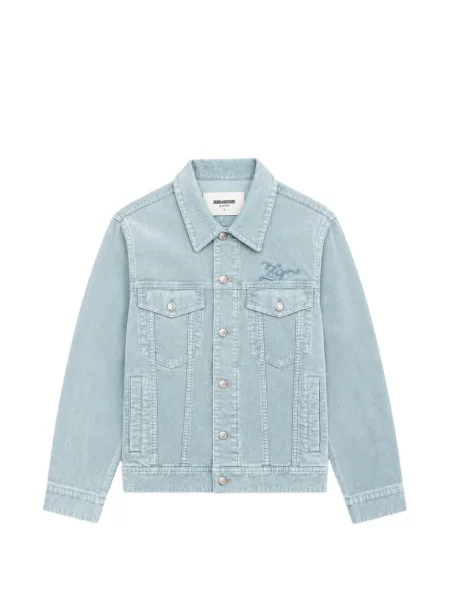 Geacă Zadig&voltaire de catifea cord albastru