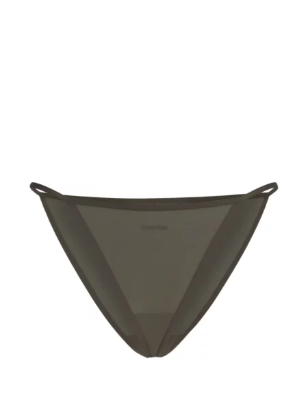 Chiloți tanga Calvin Klein cu imagine maro