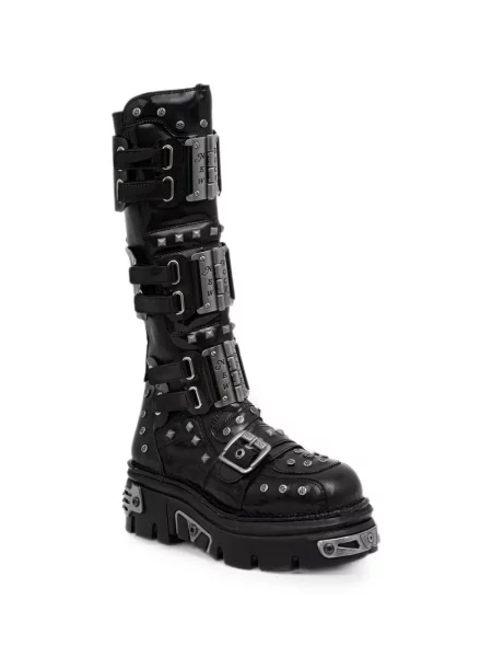 Botine New Rock cu tepi negru