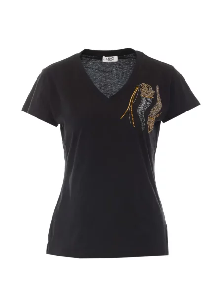 Tricou Liu Jo cu decolteu în V negru