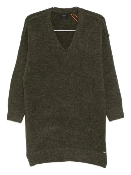 Rochie Superdry cu decolteu în V de costum verde