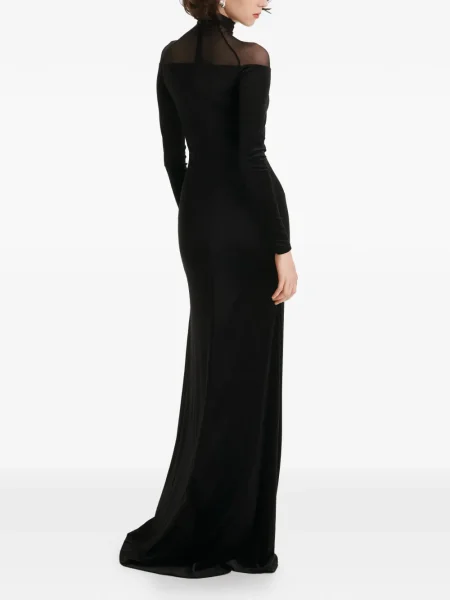 Rochie maxi 2310 Studio plasă de costum negru