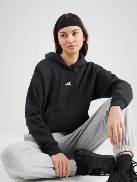 ADIDAS SPORTSWEAR Športová mikina čierna biela