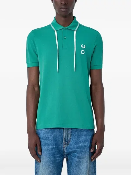 Tricou polo Fred Perry cu broderie verde