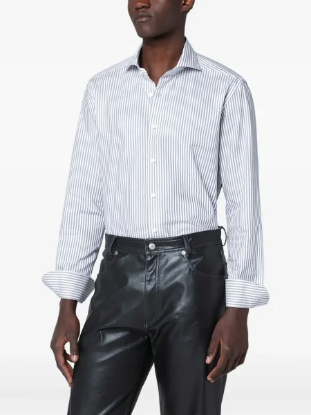 Pruhovaná dlouhá košile Xacus bílá