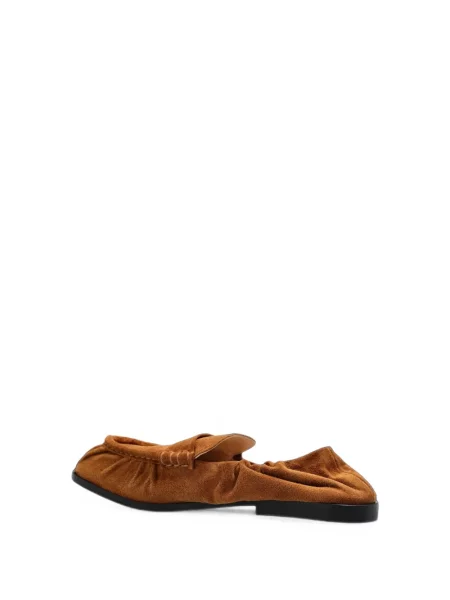 Δερμάτινα loafers Kenzo με βολάν καφέ