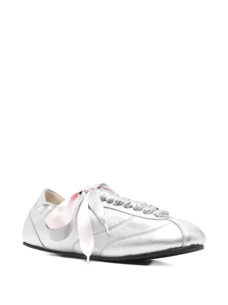 Sneakerși Repetto din dantelă argintiu