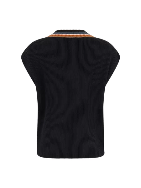 Sweter Moorer bez rękawów czarny
