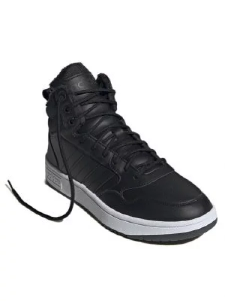 Adidas Batai Hoops Mid Lifestyle Basketball Classic Fur Lining Winterized Shoes juoda