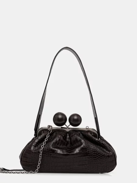 Weekend Max Mara torebka skórzana ALISSO brązowa