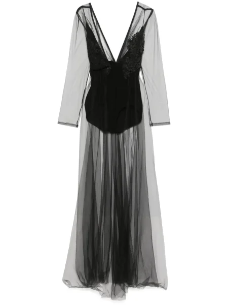 Body Alchemy w kwiatki koronkowy czarny