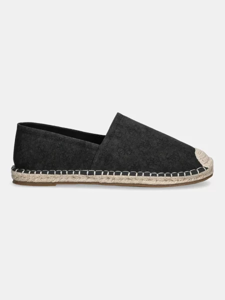 Guess espadryle zamszowe ELCHE FMJELC czarny